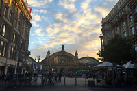 モーターショー取材終了後、フランクフルト中央駅を望む。