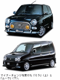 ダイハツ「ミラ」「ムーヴ」がマイナーチェンジ、「オプティ」「ネイキッド」は一部改良の画像
