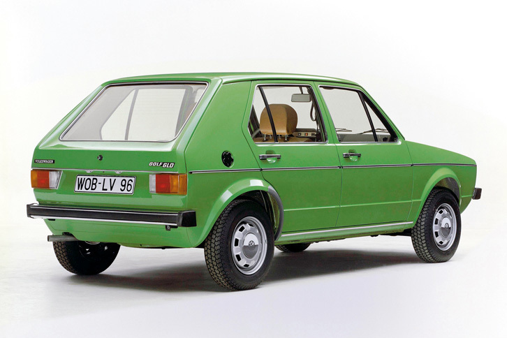 四角張ったデザインは、イタリアのデザイナー、ジョルジェット・ジウジアーロの手になるものだった。写真はディーゼルモデルの「GLD」（1977年）。