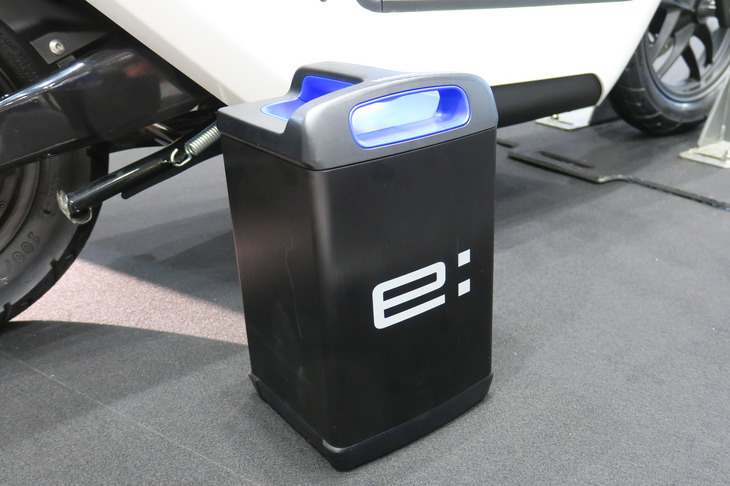 「ホンダEM1 e：」に用いられる脱着式バッテリー「Honda Mobile Power Pack（モバイルパワーパック）e：」。