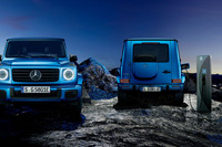 2024年10月に導入が発表された電気自動車「メルセデス・ベンツG580 with EQテクノロジー」。Gクラスの伝統的なデザインや高いオフロード性能はそのままに、内燃機関モデルとは異なる新しいオフロード体験を提供すると紹介された。