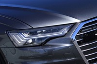 今回の試乗車「A6セダン55 TFSIクワトロSライン」は、「HDマトリクスLEDヘッドライト」を標準装備する。