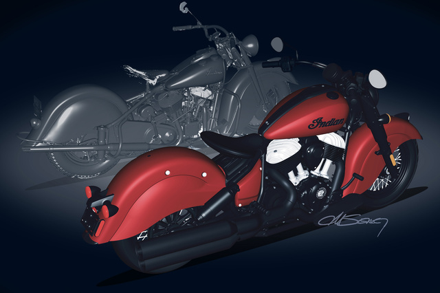 1/6 インディアン Indian Chief バイク オートバイ クラシック Chief