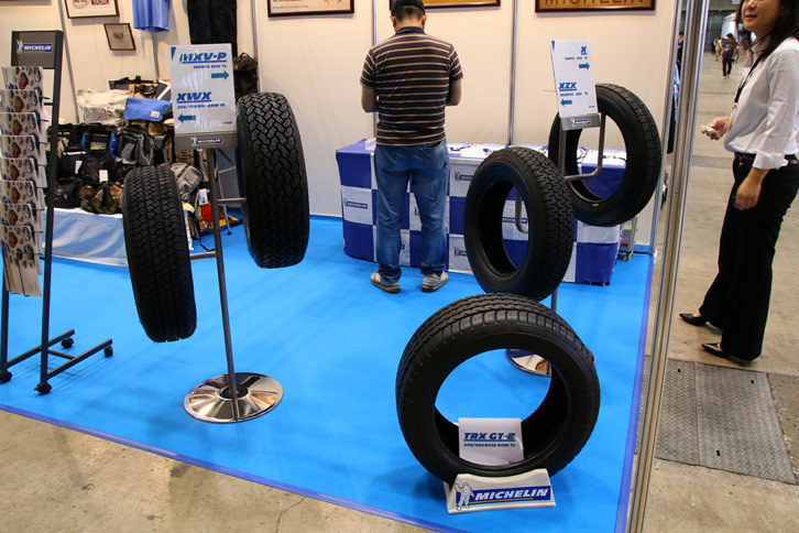 ミシュランタイヤのブース