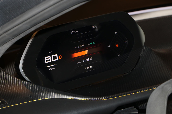 フルデジタル式のメーターパネル。