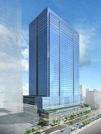 2029年に本田技研工業が入居する東京・八重洲の複合ビル。同ビルの建設は「八重洲二丁目中地区第一種市街地再開発事業」の名称で三井不動産が行っている。三井不動産は、ホンダにオフィスフロアの一部権利を譲渡すると発表している。