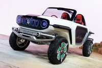 2017年の東京モーターショーで発表されたスズキのコンセプトカー「e-サバイバー」。SUVタイプのEVである。