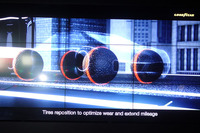 カンファレンスでは、ジュネーブショー2016で発表された球形タイヤ「イーグル360」のイメージ映像も流された。肝心の発売時期については「まだ時間がかかる」そう。