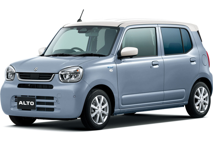 「フォギーブルーパールメタリック」とソフトベージュルーフのツートンカラー。