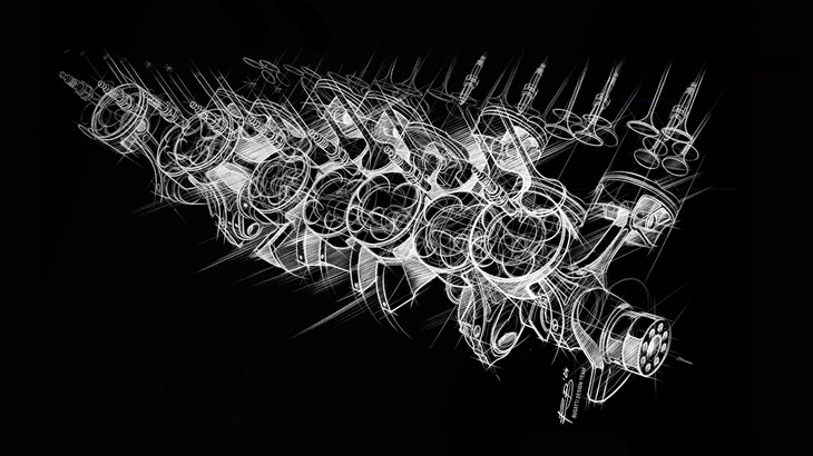 ブガッティ・トゥールビヨン（スケッチ）