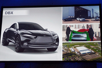 アストンマーティンが開発を進めるSUV「DBX」。2019年には新工場での生産開始が予定されている。