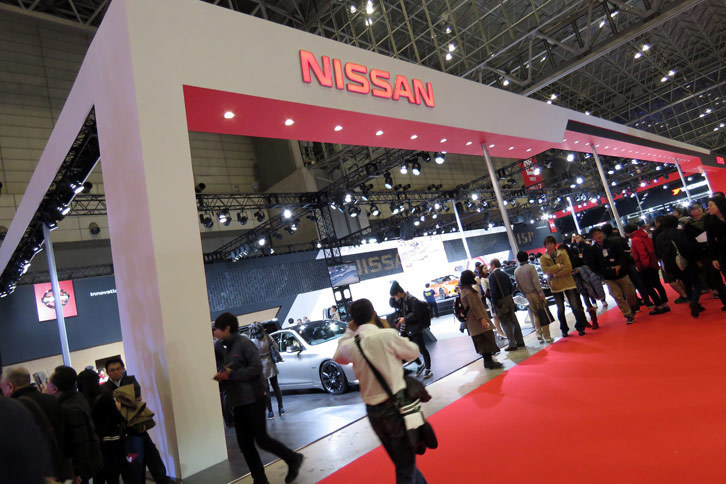 東京オートサロン2017における日産ブースの様子。