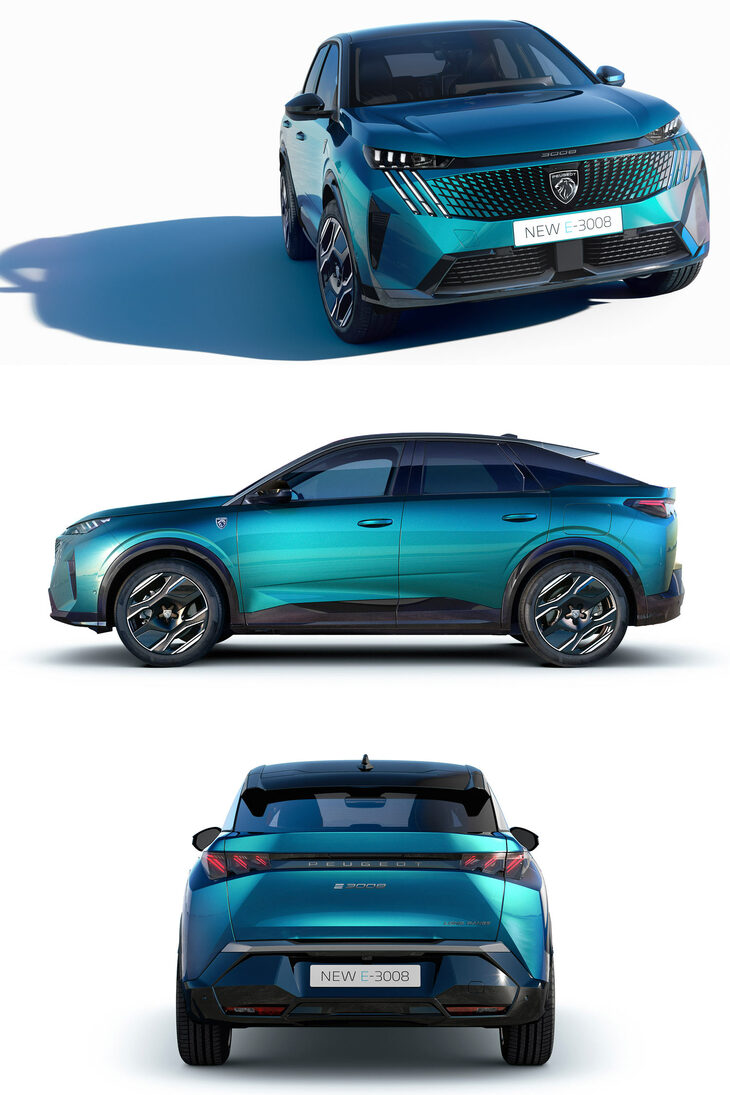 2023年9月に発表された「プジョー3008」。新世代プジョーのデザイン言語を全身にまとうSUVだが……。　
	渕野「これ、ヘッドランプの位置が高すぎませんか？」　
	ほった「鼻先から下に厚みがあって……。なんか、目つきの悪いカピバラって感じのお顔ですね」