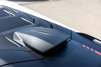 ルーフには走行によって巻き上がる砂塵などを避け、クリーンな空気をエンジンに送り込むためのエアスクープが設けられている。