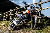 【ドゥカティ・スクランブラー アイコン】
	スクランブラーシリーズには現在9種類のラインナップがあり、排気量も400cc／800cc／1100ccと3クラスのバリエーションが用意される。モデル選びは悩ましいところだが、その中核ともいえるアイコン（803cc）なら間違いなし。加速も減速も旋回もすべてがライダーの意思に忠実で、リニアという言葉の意味を教えてくれる。