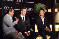 報告会ではA.ロッテラー選手と中嶋一貴選手によるトークショーも行われた。