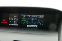 インパネ上段のマルチファンクションディスプレイを使えば、4WDやVDCの動作状況、前輪の向きなどを確認できる。X-MODEをオンにすると、ごらんの通り「X-MODE」のロゴとヒルディセントコントロールの表示が。