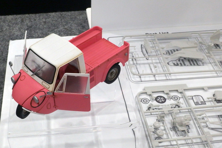 韓国のKAモデルが開発中という1/24「マツダK360」。通称“ケサブロー”こと軽三輪トラックだ。このスケールでは初のモデル化となるが、プロポーションは良好で期待が持てる。