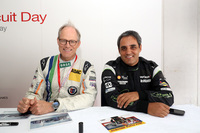 このイベントのために来日した、アルピナ社のアンドレアス・ボーフェンジーペン社長（左）と、ファン・パブロ・モントーヤ選手。