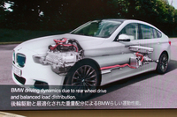 
	発表会のスライド資料から。BMWが手がけた燃料電池車のプロトタイプは後輪駆動車で、0-100km/h加速を8.4秒でこなす。

	 
	