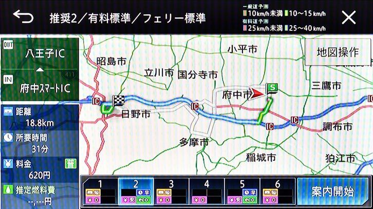 6ルートを同時に探索可能。12月にはサーバーを使ってドライバーに最適なルートを導き出すスーパールート探索が始まる予定で、さらにルートの質が高まる。