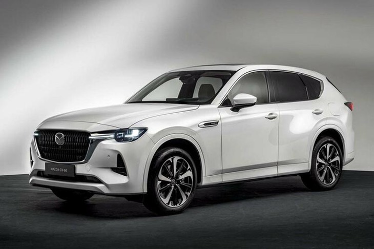マツダが今後展開する“ラージ商品群”の第1弾として披露されたSUV「マツダCX-60」。ベースには、新開発の後輪駆動用アーキテクチャーが採用されている。