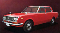 1968年「トヨペット・コロナ マークIIダブルピック」。1.5リッター直4 OHVエンジンを搭載。トヨタ最後の乗用車ベースのダブルピックアップとなった。