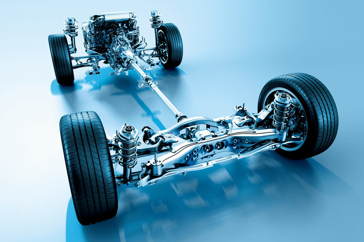 水平対向エンジンを核とした、左右対称の構造が特徴の「シンメトリカルAWD」。長年にわたり受け継がれてきたスバルの独自技術であり、同社製4WD車の特徴となっている。