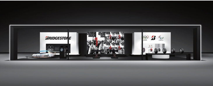 第46回東京モーターショー2019に出展するブリヂストンのブースのイメージ。