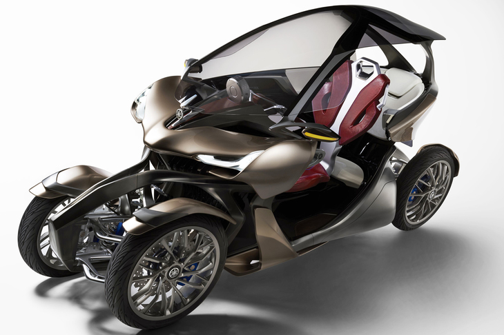 「ヤマハMWC-4」は“ハーフサイズモビリティー”をコンセプトとして開発された四輪のコンセプトモデル。モーターサイクルと楽器にインスパイアされたデザインをまとう。