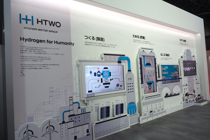 ヒョンデブースの様子。