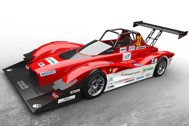 三菱が2014年のパイクスピークに投入する競技車両の「MiEV Evolution III」。