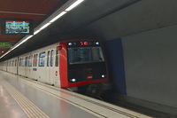 こちらは、バルセロナの地下鉄列車。