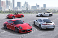 全4モデルがラインナップされる「ポルシェ911カレラGTSシリーズ」。
    
