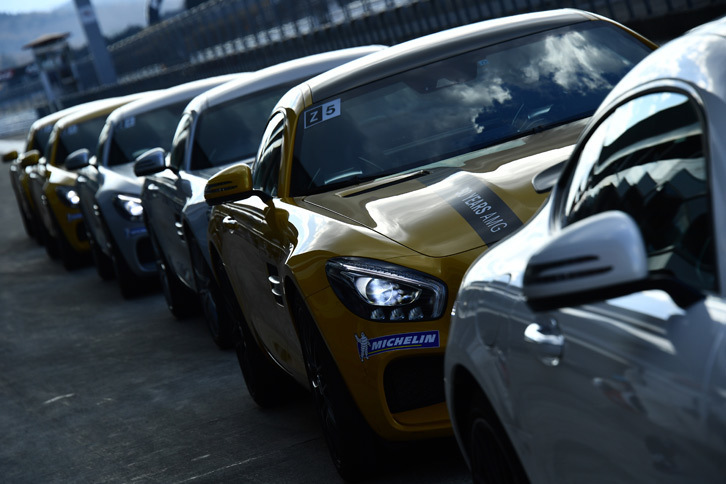 最後の走行に用意されていたのは、AMGの高性能スポーツカー「AMG GT S」。ドライビングモードはずっと「S＋」で走行した。