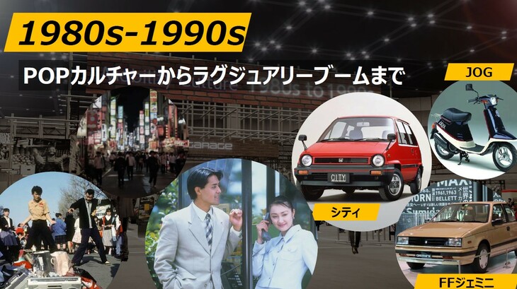 かつての名車とカルチャーを展示する「タイムスリップ・ガレージ」は人気を集めそうなコンテンツだ。