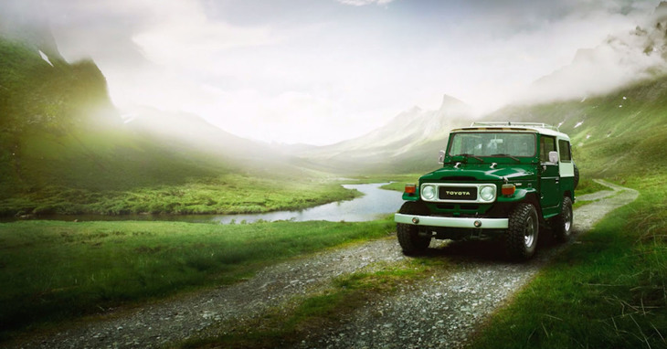 トヨタによる「ランドクルーザー」欧州仕様専用ウェブサイトから。まずは40系。