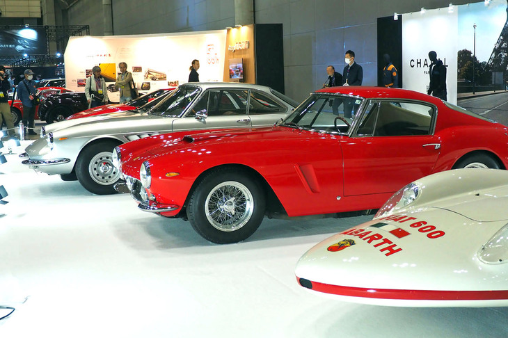 主催者テーマ展示「イタリアの名門カロッツェリア『Designed by ピニンファリーナ』」のブース。