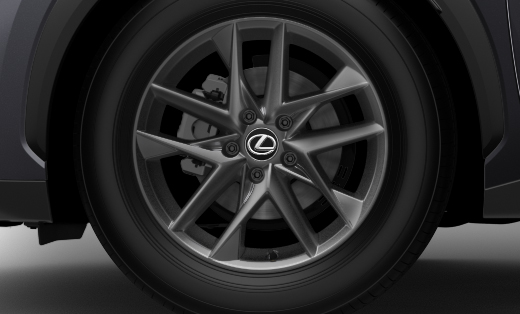 225/60R17タイヤ＆17インチアルミホイール（ミディアムグレーメタリック塗装）を標準で装備する。