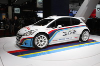 「プジョー208R5」。WRCのS2000カテゴリー向けのラリーカー。