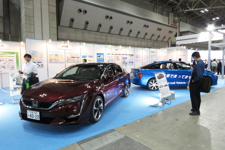 こちらは「水素パビリオン」。水素社会の実現へ向けたロードマップや、自治体や企業の取り組みなどが紹介されていた。