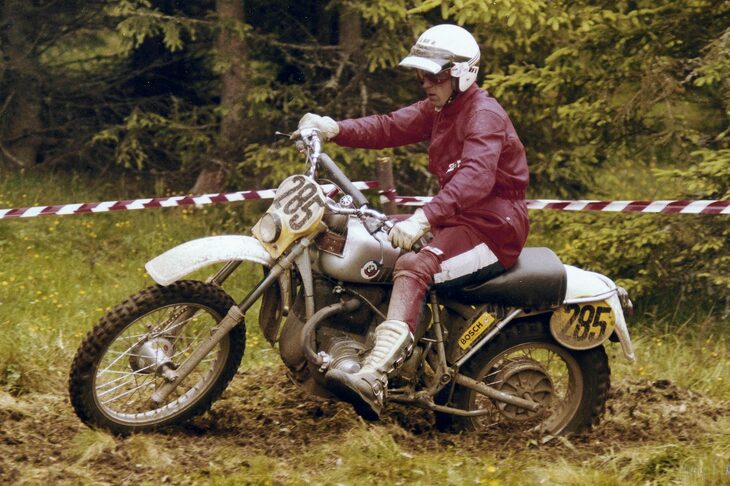 1978年の欧州オフロード選手権より、BMWのラズロ・ペレスと、彼が製作した「GS800」。