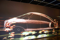 2005年パリで開催されたDS50周年展で。回廊に展開されたDSの初期スケッチ。