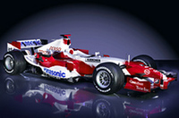 【F1 2005】特急デビュー！トヨタの2006年マシン「TF106」、バルセロナでシェイクダウンの画像