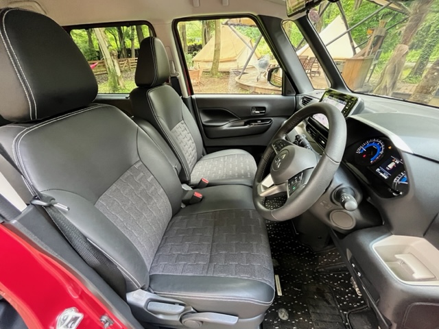 シート表皮にははっ水素材を使っている。