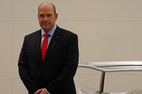 日本初公開に際し、「マクラーレンP1」のプログラム・ディレクター、ポール・マッケンジー氏が来日した。