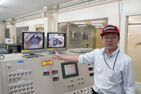 技術センターには、「転がり抵抗試験機」の国内で唯一となる基準機がある。