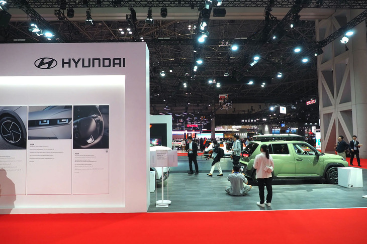 ヒョンデブースの様子。