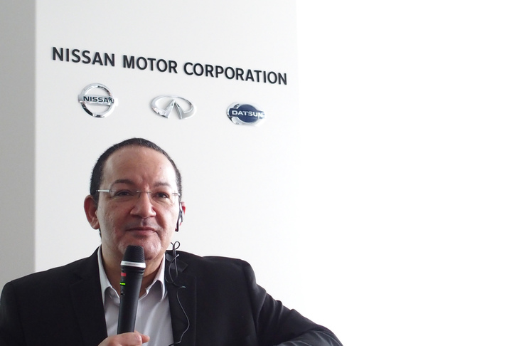 今回の発表会のためにフランスから来日したアライアンスグローバルバイスプレジデントのカル・モス氏。