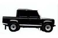 黒いスペシャルボディの「ディフェンダー」の画像